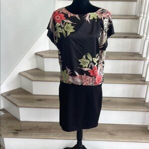 Nine West Black Dress with Floral Accents